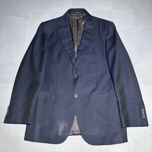 Suitsupply Blazer Mens 38R Navy Zignone Pure Wool‎ Super 110s Jacket Two Button